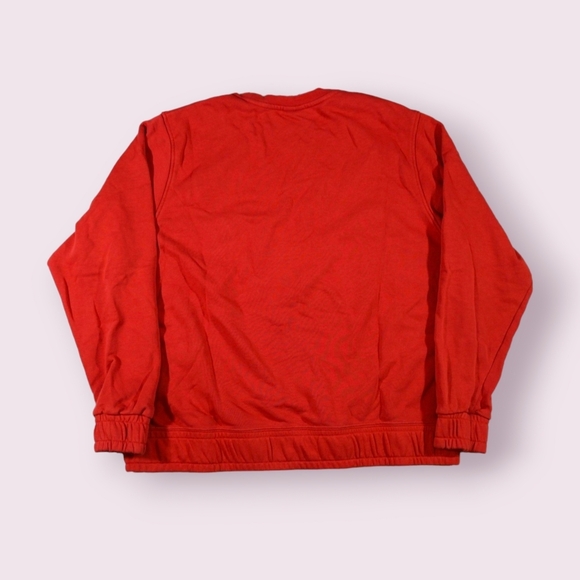 Retro Nike Women's Sportswear Icon Clash Fleece Crew-Burgundy Orange Size XL - Picture 9 of 9